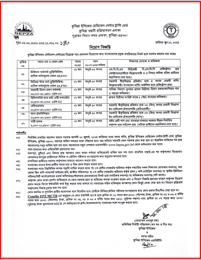 কুমিল্লা ইপিজেড মেডিকেল সেন্টার ট্রাস্টি বোর্ড